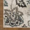 Superior Indoor Large Area Rug for Hallways, Entry, Office, Living/Bedroom, Hardwood, Tile, Floor Cover, Carpet Cover, Modern Farmhouse Floral Decor, Jacobean Collection, 2′ 7″ x 8′, Beige Brown(Deep Royal)