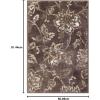 Superior Indoor Large Area Rug for Hallways, Entry, Office, Living/Bedroom, Hardwood, Tile, Floor Cover, Carpet Cover, Modern Farmhouse Floral Decor, Jacobean Collection, 2′ 7″ x 8′, Beige Brown(Taupe)