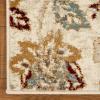 Superior Indoor Large Area Rug for Hallways, Entry, Office, Living/Bedroom, Hardwood, Tile, Floor Cover, Carpet Cover, Modern Farmhouse Floral Decor, Jacobean Collection, 2′ 7″ x 8′, Beige Brown(Stone)