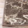 Superior Indoor Large Area Rug for Hallways, Entry, Office, Living/Bedroom, Hardwood, Tile, Floor Cover, Carpet Cover, Modern Farmhouse Floral Decor, Jacobean Collection, 2′ 7″ x 8′, Beige Brown(Taupe)