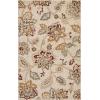 Superior Indoor Large Area Rug for Hallways, Entry, Office, Living/Bedroom, Hardwood, Tile, Floor Cover, Carpet Cover, Modern Farmhouse Floral Decor, Jacobean Collection, 2′ 7″ x 8′, Beige Brown(Stone)