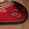 Superior Indoor Large Area Rug with Jute Backing, Bohemian Geometric Rugs for Home, Bedroom, Living Room, Kitchen, Entryway, Office, Southwestern Floor Decor, Santa Fe Collection, 5′ Round, Red