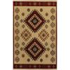 Superior Indoor Large Area Rug with Jute Backing, Bohemian Geometric Rugs for Home, Bedroom, Living Room, Kitchen, Entryway, Office, Southwestern Floor Decor, Santa Fe Collection, 6′ x 9′, Red(Ivory)