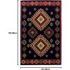 Superior Indoor Large Area Rug with Jute Backing, Bohemian Geometric Rugs for Home, Bedroom, Living Room, Kitchen, Entryway, Office, Southwestern Floor Decor, Santa Fe Collection, 6′ x 9′, Red(Black)
