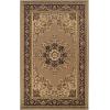 Superior Indoor Large Area Rug with Jute Backing, Floor Decor for Bedroom, Farmhouse, Kitchen, Office, Living Room, Woven Rugs, Elegant Medallion Border, Leopold Collection, 6′ x 9′, Brown