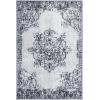 Superior Indoor Large Area Rug with Jute Backing, Modern Floral Damask, Floor Decor for Living/Dining Room, Bedroom, Farmhouse, Kitchen, Entryway, Office, Danvers Collection, 2’7″ x 8′, Brown(Grey)