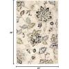 Superior Indoor Large Area Rug with Jute Backing, Modern Floral Damask, Floor Decor for Living/Dining Room, Bedroom, Farmhouse, Kitchen, Entryway, Office, Danvers Collection, 2’7″ x 8′, Brown(Beige Brown)