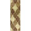 Superior Indoor Large Area Rug with Jute Backing, Modern Floral Damask, Floor Decor for Living/Dining Room, Bedroom, Farmhouse, Kitchen, Entryway, Office, Danvers Collection, 2’7″ x 8′, Brown(Beige)