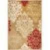 Superior Indoor Large Area Rug with Jute Backing, Modern Floral Damask, Floor Decor for Living/Dining Room, Bedroom, Farmhouse, Kitchen, Entryway, Office, Danvers Collection, 2’7″ x 8′, Brown(Brown)