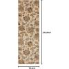 Superior Indoor Large Area Rug with Jute Backing, Modern Floral Damask, Floor Decor for Living/Dining Room, Bedroom, Farmhouse, Kitchen, Entryway, Office, Danvers Collection, 2’7″ x 8′, Brown(Stone)