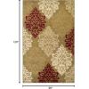 Superior Indoor Large Area Rug with Jute Backing, Modern Floral Damask, Floor Decor for Living/Dining Room, Bedroom, Farmhouse, Kitchen, Entryway, Office, Danvers Collection, 8′ x 10′, Brown(Brown)