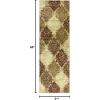 Superior Indoor Large Area Rug with Jute Backing, Modern Floral Damask, Floor Decor for Living/Dining Room, Bedroom, Farmhouse, Kitchen, Entryway, Office, Danvers Collection, 2’7″ x 8′, Brown(Beige)