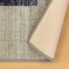 Superior Indoor Non-Slip Area Rug, Rustic Floor Decor, Color Block Rug for Living Room, Bedroom, Office, Kitchen, Dining, Washable Rugs, Foam Back, Lockwood Collection, 2′ x 3′, Cream