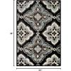 Superior Indoor Non-Slip Runner Rug, Modern Overdyed Machine Washable Rugs, Home Floor Decor For Entryway, Office, Bedroom, Living/Dining, Kitchen, Angeles Collection, Green-Beige, 2′ 7″ x 8′(Black)