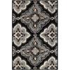 Superior Indoor Non-Slip Runner Rug, Modern Overdyed Machine Washable Rugs, Home Floor Decor For Entryway, Office, Bedroom, Living/Dining, Kitchen, Angeles Collection, Green-Beige, 2′ 7″ x 8′(Black)