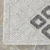 Superior Indoor Outdoor Area Rug, Floor Decor, Perfect for Patio, Bedroom, Kitchen, Living Room, Entryway, Playroom, Nursery, Carpet Cover, Diamonds, Sterling Collection, 7′ 10″ x 9′ 10″, Grey(Sterling – Slate)