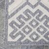 Superior Indoor Outdoor Area Rug, Floor Decor, Perfect for Patio, Bedroom, Kitchen, Living Room, Entryway, Playroom, Nursery, Carpet Cover, Diamonds, Sterling Collection, 7′ 10″ x 9′ 10″, Grey(Sterling – Cream)