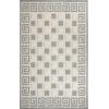 Superior Indoor Outdoor Area Rug, Floor Decor, Perfect for Patio, Bedroom, Kitchen, Living Room, Entryway, Playroom, Nursery, Carpet Cover, Diamonds, Sterling Collection, 7′ 10″ x 9′ 10″, Grey(Nila – Cream)