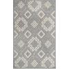 Superior Indoor Outdoor Area Rug, Floor Decor, Perfect for Patio, Bedroom, Kitchen, Living Room, Entryway, Playroom, Nursery, Carpet Cover, Diamonds, Sterling Collection, 7′ 10″ x 9′ 10″, Grey(Sterling – Grey)