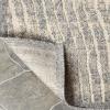Superior Indoor Outdoor Area Rug, Floor Decor, Perfect for Patio, Bedroom, Kitchen, Living Room, Entryway, Playroom, Nursery, Carpet Cover, Diamonds, Sterling Collection, 7′ 10″ x 9′ 10″, Grey(Ellery – Cream)