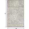Superior Indoor Outdoor Area Rug, Floor Decor, Perfect for Patio, Bedroom, Kitchen, Living Room, Entryway, Playroom, Nursery, Carpet Cover, Diamonds, Sterling Collection, 7′ 10″ x 9′ 10″, Grey(Ellery – Cream)