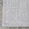 Superior Indoor Outdoor Area Rug, Floor Decor, Perfect for Patio, Bedroom, Kitchen, Living Room, Entryway, Playroom, Nursery, Carpet Cover, Diamonds, Sterling Collection, 7′ 10″ x 9′ 10″, Grey(Nila – Grey)
