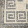 Superior Indoor Outdoor Area Rug, Floor Decor, Perfect for Patio, Bedroom, Kitchen, Living Room, Entryway, Playroom, Nursery, Carpet Cover, Diamonds, Sterling Collection, 7′ 10″ x 9′ 10″, Grey(Nila – Cream)