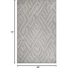 Superior Indoor Outdoor Area Rug, Floor Decor, Perfect for Patio, Bedroom, Kitchen, Living Room, Entryway, Playroom, Nursery, Carpet Cover, Diamonds, Sterling Collection, 7′ 10″ x 9′ 10″, Grey(Wynn – Charcoal)