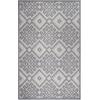 Superior Indoor Outdoor Area Rug, Floor Decor, Perfect for Patio, Bedroom, Kitchen, Living Room, Entryway, Playroom, Nursery, Carpet Cover, Diamonds, Sterling Collection, 7′ 10″ x 9′ 10″, Grey(Sterling – Cream)