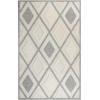 Superior Indoor Outdoor Area Rug, Floor Decor, Perfect for Patio, Bedroom, Kitchen, Living Room, Entryway, Playroom, Nursery, Carpet Cover, Diamonds, Sterling Collection, 7′ 10″ x 9′ 10″, Grey(Daelyn – Cream)