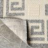 Superior Indoor Outdoor Area Rug, Floor Decor, Perfect for Patio, Bedroom, Kitchen, Living Room, Entryway, Playroom, Nursery, Carpet Cover, Diamonds, Sterling Collection, 7′ 10″ x 9′ 10″, Grey(Nila – Cream)