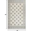 Superior Indoor Outdoor Area Rug, Floor Decor, Perfect for Patio, Bedroom, Kitchen, Living Room, Entryway, Playroom, Nursery, Carpet Cover, Diamonds, Sterling Collection, 7′ 10″ x 9′ 10″, Grey(Nila – Cream)