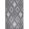 Superior Indoor Outdoor Area Rug, Floor Decor, Perfect for Patio, Bedroom, Kitchen, Living Room, Entryway, Playroom, Nursery, Carpet Cover, Diamonds, Sterling Collection, 7′ 10″ x 9′ 10″, Grey(Daelyn – Grey)