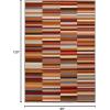 Superior Indoor Outdoor Area Rug, Floor Decor Perfect for Patio, Pool, Deck, Kitchen, Entryway, Tropical Leaves Coastal Style Rug, Siesta Collection, 6′ x 8′ 10″, Grey(Taupe – Z)