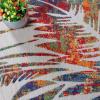 Superior Indoor Outdoor Area Rug, Floor Decor Perfect for Patio, Pool, Deck, Kitchen, Entryway, Tropical Leaves Coastal Style Rug, Siesta Collection, 7′ 10″ x 9′ 10″, Cream