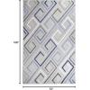 Superior Indoor Outdoor Area Rug, Perfect for Patio, Bedroom, Kitchen, Laundry Room, Entryway, Office, Playroom, Carpet Cover, Modern Geometric Farmhouse, Ares Collection, 6′ x 8′ 10″, Grey(Ares – Grey)