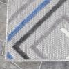 Superior Indoor Outdoor Area Rug, Perfect for Patio, Bedroom, Kitchen, Laundry Room, Entryway, Office, Playroom, Carpet Cover, Modern Geometric Farmhouse, Ares Collection, 6′ x 8′ 10″, Grey(Ares – Grey)