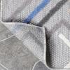 Superior Indoor Outdoor Area Rug, Perfect for Patio, Bedroom, Kitchen, Laundry Room, Entryway, Office, Playroom, Carpet Cover, Modern Geometric Farmhouse, Ares Collection, 6′ x 8′ 10″, Grey(Ares – Grey)