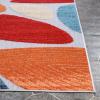 Superior Indoor Outdoor Area Rug, Perfect for Patio, Poolside, Backyard, Playroom, Kitchen, Dining Room, Entry, Mudroom, Modern Geometric Floor Cover, Tulip Collection, 4′ x 6′, Multicolor