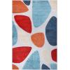 Superior Indoor Outdoor Area Rug, Perfect for Patio, Poolside, Backyard, Playroom, Kitchen, Dining Room, Entry, Mudroom, Modern Geometric Floor Cover, Tulip Collection, 4′ x 6′, Multicolor