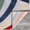 Superior Indoor Outdoor Area Rug, for Patio, Poolside, Backyard, Playroom, Kitchen, Dining Room, Entryway, Mudroom, Coastal Striped Floor Cover, Wave Collection, 5′ 6″ x 8′, Multicolor