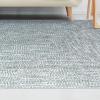 Superior Indoor Outdoor Braided Area Rug, Reversible Dual-Tone Home Floor Decor for Kitchen, Patio, Front Porch, Deck, Modern, Boho, Farmhouse Style, 5′ x 8′ Oval, Lagoon Breeze/White