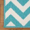 Superior Indoor/ Outdoor Large Area Rug, Geometric Modern Home Floor Decor For Patio, Poolside, Entryway, Kitchen, Living Room, Bedroom, Jute Backed Rugs, Colburn Collection, 5′ x 8′, Blue(Cream/Blue)