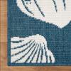 Superior Indoor/ Outdoor Large Area Rug, Geometric Modern Home Floor Decor For Patio, Poolside, Entryway, Kitchen, Living Room, Bedroom, Jute Backed Rugs, Colburn Collection, 5′ x 8′, Blue(Navy Blue)