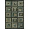 Superior Indoor/ Outdoor Large Area Rug, Geometric Modern Home Floor Decor For Patio, Poolside, Entryway, Kitchen, Living Room, Bedroom, Jute Backed Rugs, Colburn Collection, 5′ x 8′, Blue(Brown Blue)