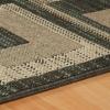 Superior Indoor/ Outdoor Large Area Rug, Geometric Modern Home Floor Decor For Patio, Poolside, Entryway, Kitchen, Living Room, Bedroom, Jute Backed Rugs, Colburn Collection, 5′ x 8′, Blue(Brown Blue)