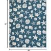 Superior Indoor/ Outdoor Large Area Rug, Geometric Modern Home Floor Decor For Patio, Poolside, Entryway, Kitchen, Living Room, Bedroom, Jute Backed Rugs, Colburn Collection, 5′ x 8′, Blue(Navy Blue)