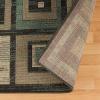Superior Indoor/ Outdoor Large Area Rug, Geometric Modern Home Floor Decor For Patio, Poolside, Entryway, Kitchen, Living Room, Bedroom, Jute Backed Rugs, Colburn Collection, 5′ x 8′, Blue(Brown Blue)