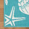 Superior Indoor/ Outdoor Large Area Rug, Geometric Modern Home Floor Decor For Patio, Poolside, Entryway, Kitchen, Living Room, Bedroom, Jute Backed Rugs, Colburn Collection, 5′ x 8′, Blue(Teal)