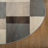 Superior Indoor Runner Rug, Jute Backing, Home Decor for Bedroom, Living Room, Office, Kitchen, Hallway, Floor Cover, Patchwork, Color Block, Plush, Clifton Collection, 2′ 7″ x 10′, Multi Color(Blue Beige)